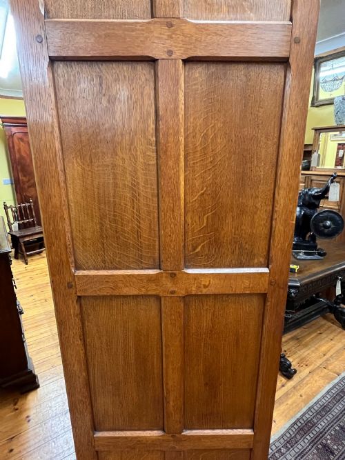 A PAIR OF 19TH CENTURY 18801890 ECCLESIASTICAL OAK CUPBOARDS - ADDITIONAL PHOTO 4