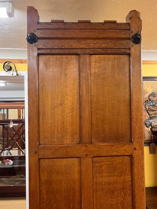 A PAIR OF 19TH CENTURY 18801890 ECCLESIASTICAL OAK CUPBOARDS - ADDITIONAL PHOTO 9