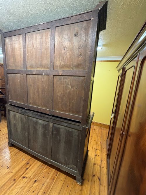 19TH CENTURY VICTORIAN MONUMENTAL CARVED OAK LIBRARY BOOKCASE WITH INTRICATE CARVINGS - ADDITIONAL PHOTO 15