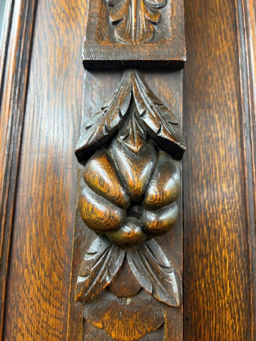 19TH CENTURY VICTORIAN MONUMENTAL CARVED OAK LIBRARY BOOKCASE WITH INTRICATE CARVINGS - ADDITIONAL PHOTO 26