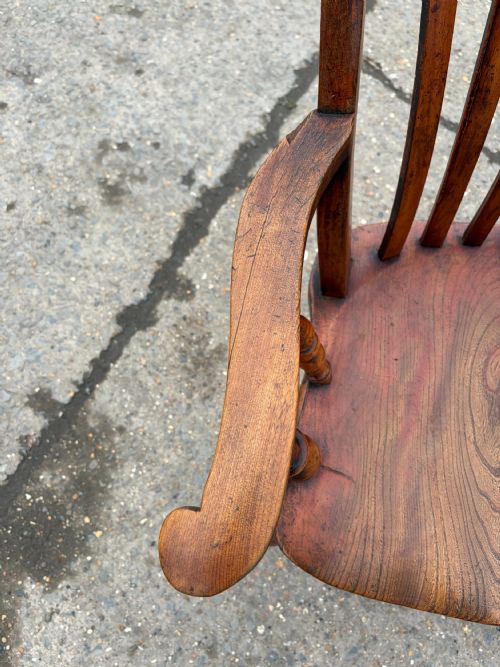 VICTORIAN ASH ELM WINDSOR CARVER - ADDITIONAL PHOTO 3