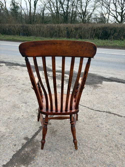 VICTORIAN ASH ELM WINDSOR CARVER - ADDITIONAL PHOTO 4