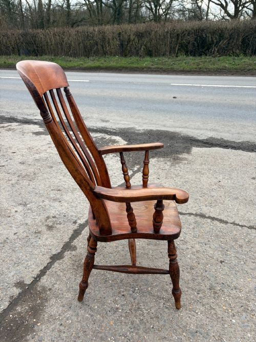 VICTORIAN ASH ELM WINDSOR CARVER - ADDITIONAL PHOTO 5