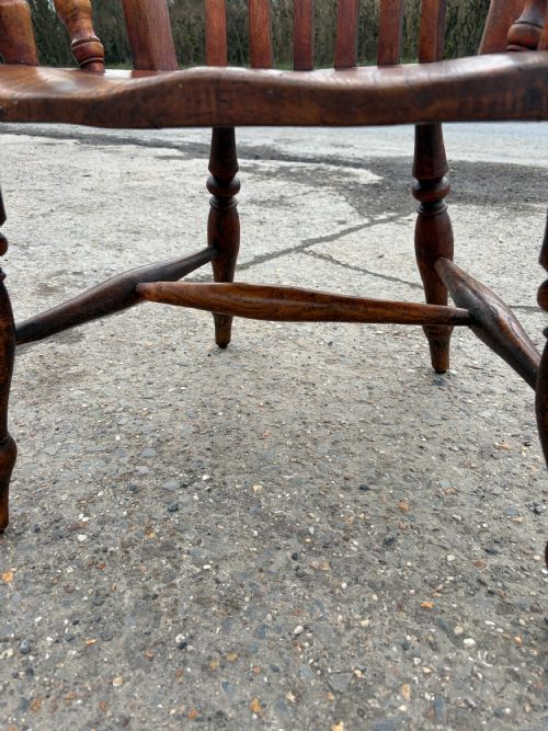 VICTORIAN ASH ELM WINDSOR CARVER - ADDITIONAL PHOTO 6