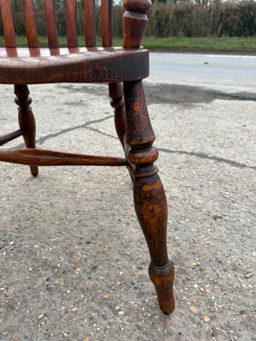 VICTORIAN ASH ELM WINDSOR CARVER - ADDITIONAL PHOTO 7