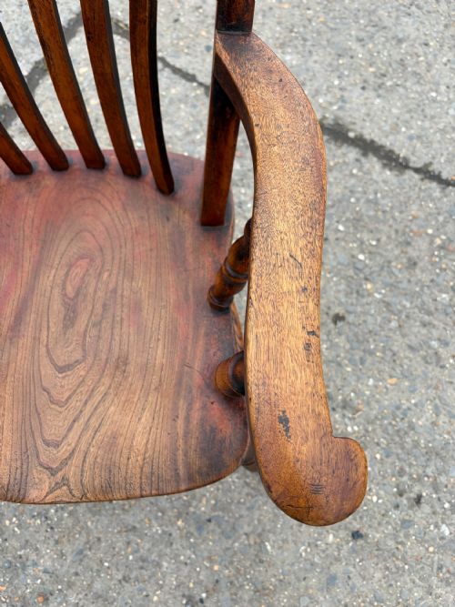 VICTORIAN ASH ELM WINDSOR CARVER - ADDITIONAL PHOTO 8