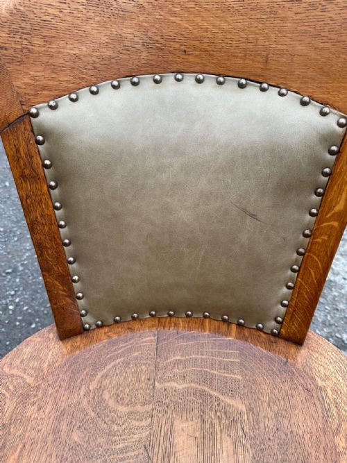 EARLY 20TH CENTURY 19101920 OAK SWIVEL RECLINING DESK CHAIR - ADDITIONAL PHOTO 1