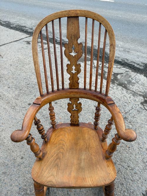 19TH CENTURY SPLAT BACK ELM ASH ROCKING CHAIR - ADDITIONAL PHOTO 1