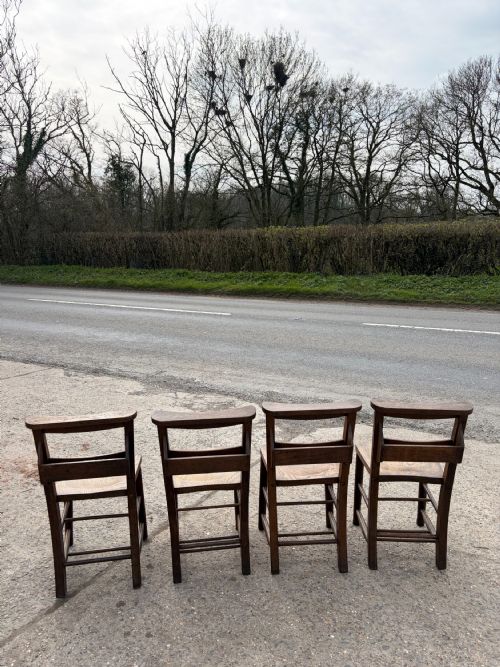SET OF 4 VICTORIAN ELM AND BEECH CHAPEL CHAIRS - ADDITIONAL PHOTO 5