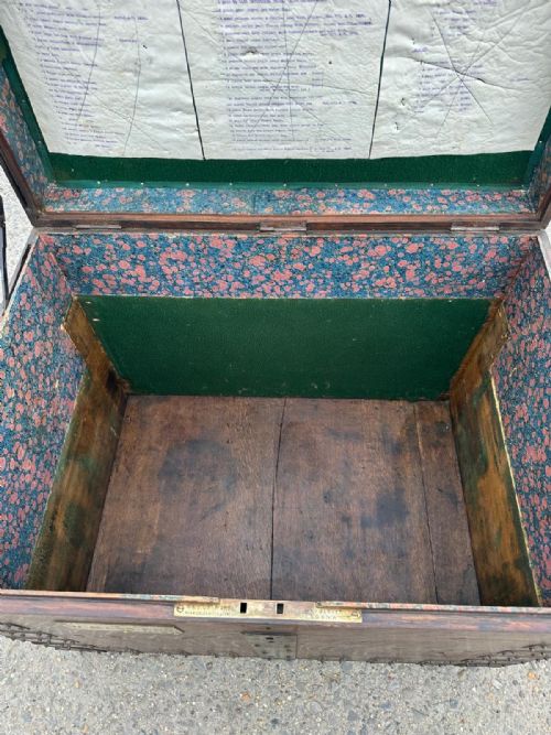 19TH CENTURY OAK METAL BOUND SILVER CHEST - ADDITIONAL PHOTO 5
