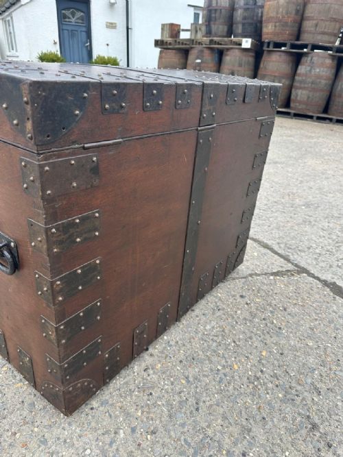 19TH CENTURY OAK METAL BOUND SILVER CHEST - ADDITIONAL PHOTO 6
