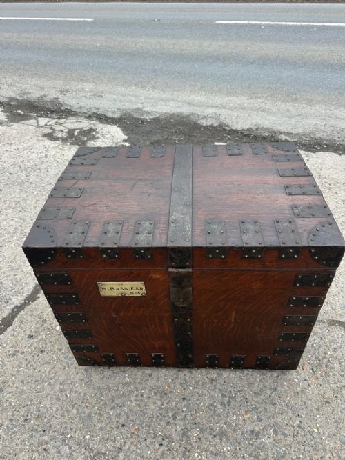 19TH CENTURY OAK METAL BOUND SILVER CHEST - ADDITIONAL PHOTO 13
