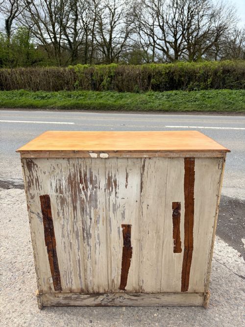 VICTORIAN PINE 2 OVER 3 CHEST OF DRAWERS - ADDITIONAL PHOTO 4