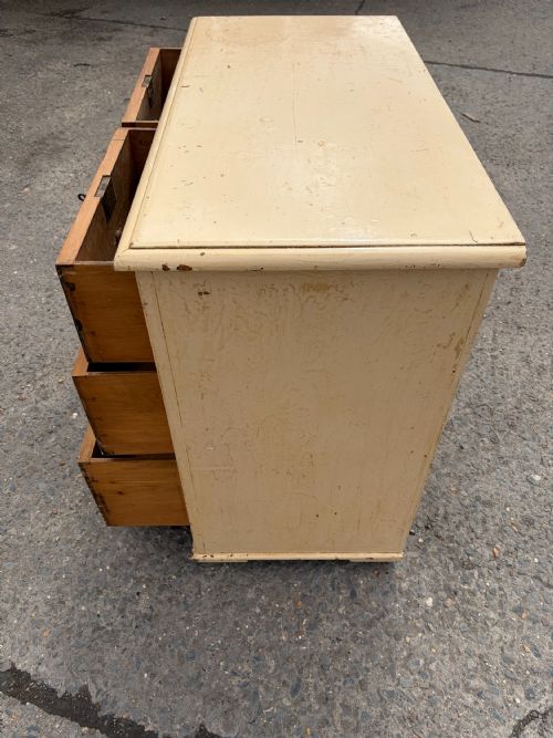 VICTORIAN PAINTED PINE 2 OVER 2 CHEST OF DRAWERS - ADDITIONAL PHOTO 1