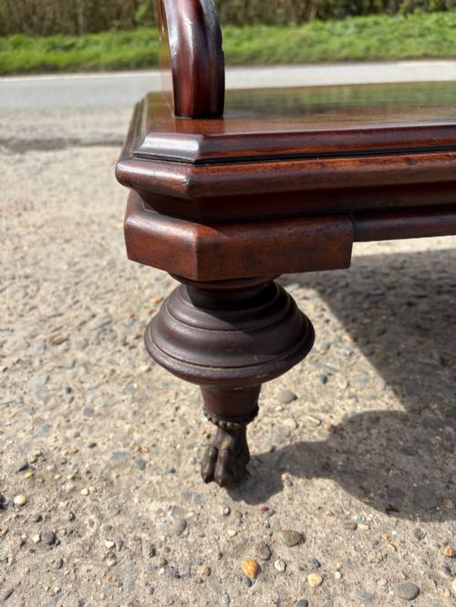 VICTORIAN MAHOGANY 3 TIER BUFFET ON ORIGINAL CASTORS - ADDITIONAL PHOTO 5
