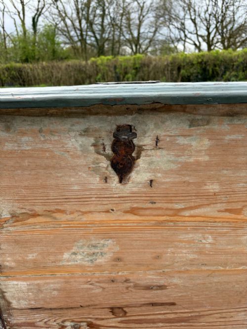19TH CENTURY DOME TOP CHEST IN ORIGINAL PAINT - ADDITIONAL PHOTO 3
