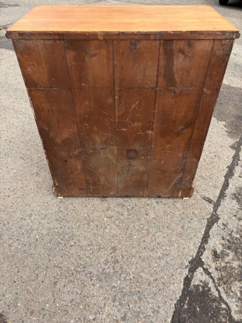 VICTORIAN PINE 2 OVER 3 CHEST OF DRAWERS - ADDITIONAL PHOTO 4