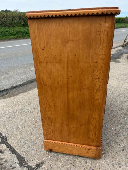 VICTORIAN PINE 2 OVER 3 CHEST OF DRAWERS - ADDITIONAL PHOTO 6