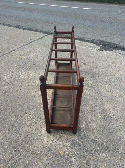 LATE VICTORIAN 1890 PITCH PINE COUNTRY HOUSE UMBRELLA STICK STAND - ADDITIONAL PHOTO 4