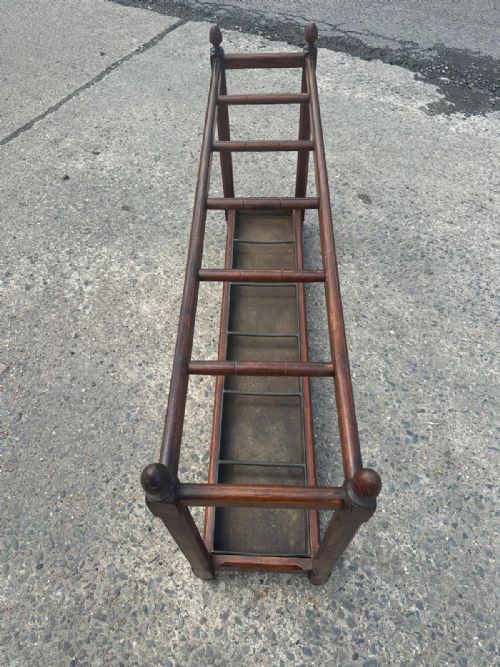 LATE VICTORIAN 1890 PITCH PINE COUNTRY HOUSE UMBRELLA STICK STAND - ADDITIONAL PHOTO 10