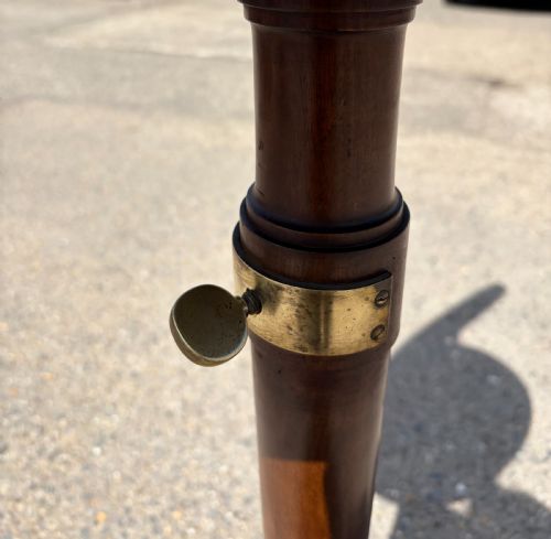 VICTORIAN MAHOGANY TELESCOPIC SHAVING MIRROR ON TRIPOD BASE - ADDITIONAL PHOTO 7