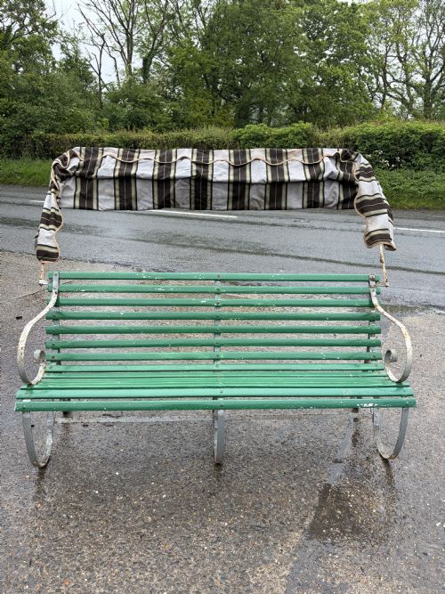 VICTORIAN GARDEN BENCH WITH CANOPY - ADDITIONAL PHOTO 4