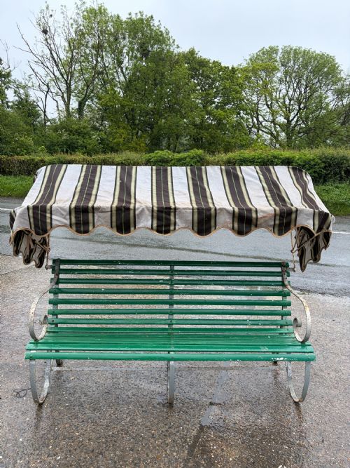 VICTORIAN GARDEN BENCH WITH CANOPY