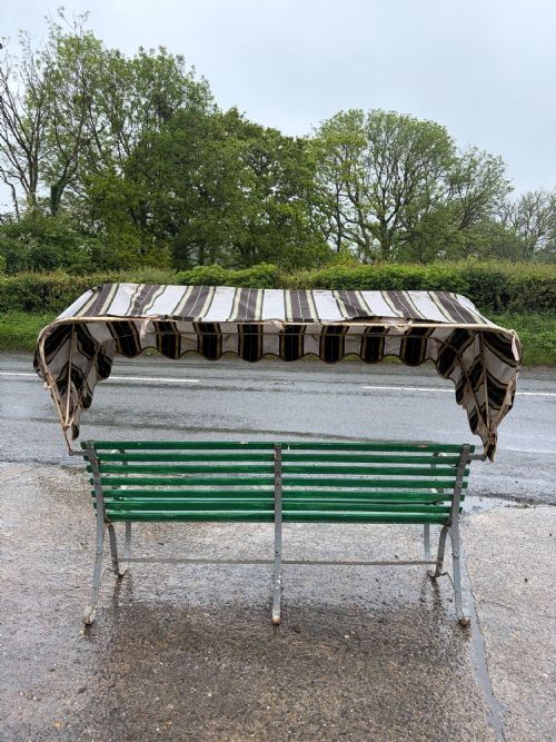 VICTORIAN GARDEN BENCH WITH CANOPY - ADDITIONAL PHOTO 1