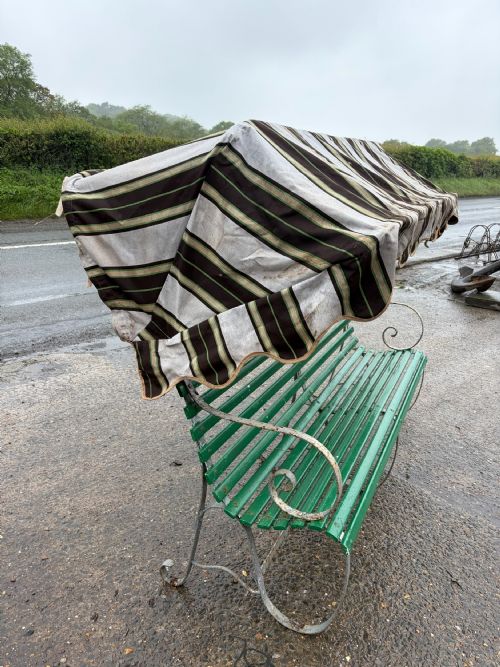 VICTORIAN GARDEN BENCH WITH CANOPY - ADDITIONAL PHOTO 3