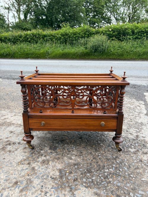 VICTORIAN WALNUT CANTERBURY