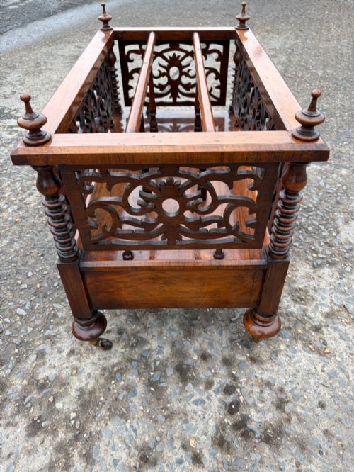 VICTORIAN WALNUT CANTERBURY - ADDITIONAL PHOTO 1