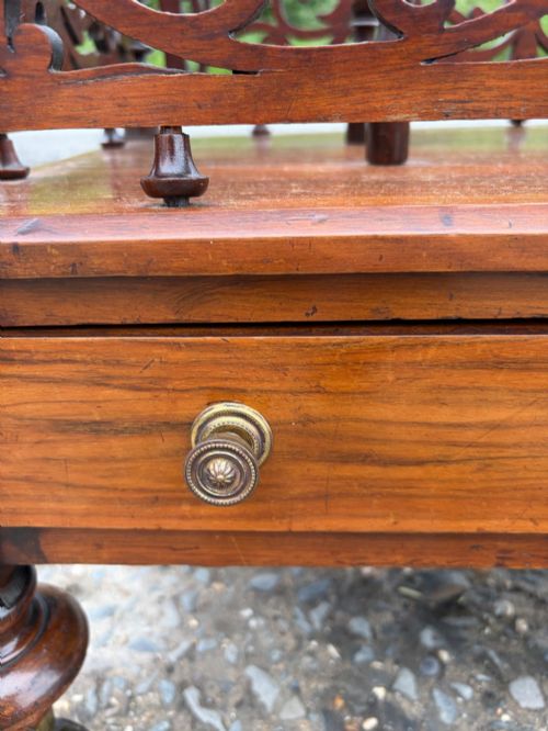 VICTORIAN WALNUT CANTERBURY - ADDITIONAL PHOTO 4