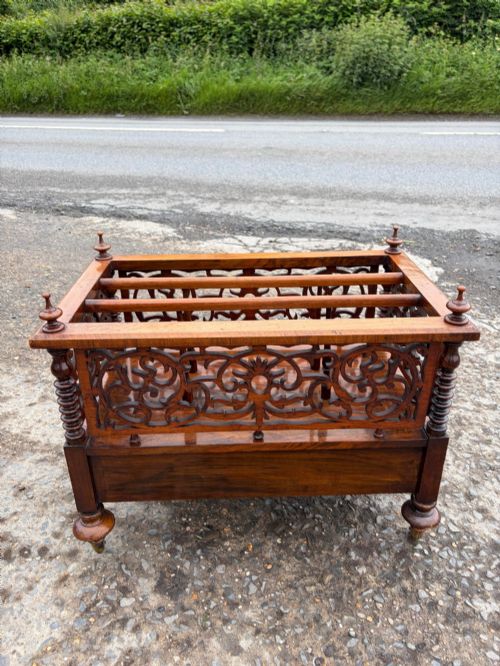 VICTORIAN WALNUT CANTERBURY - ADDITIONAL PHOTO 7