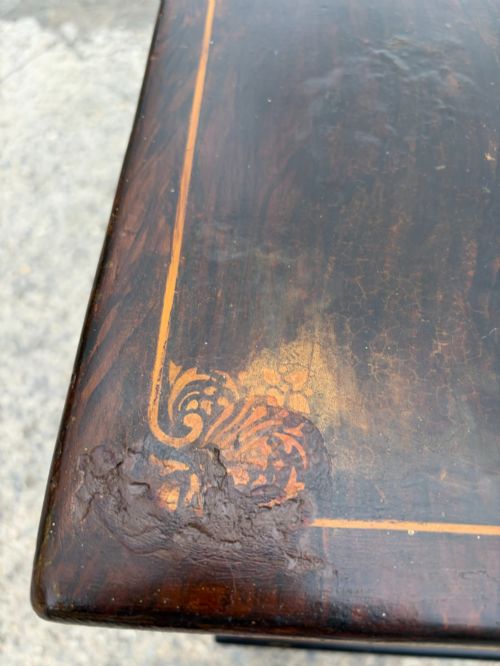 A VICTORIAN PAINTED SAFE BY HOBBS AND CO ON ORIGINAL BASE WITH PAINTED INTERIOR - ADDITIONAL PHOTO 7
