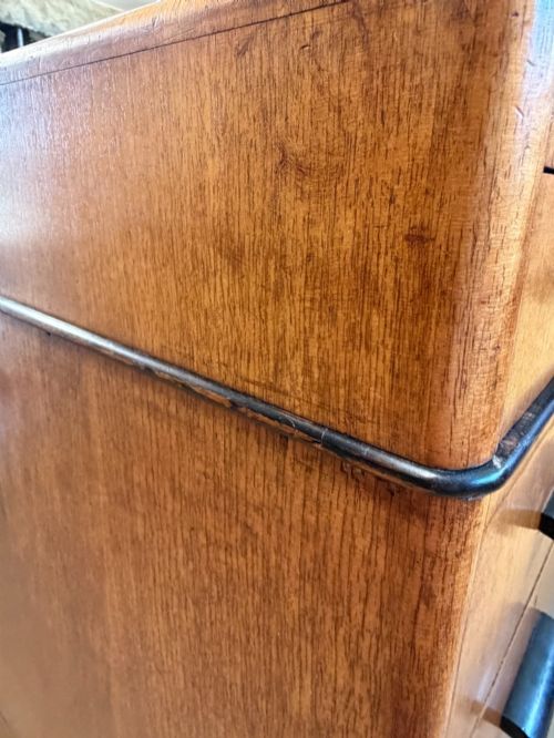 192030S WALNUT ART DECO STYLE 5FT PARTNER'S DESK BY MAPLE CO - ADDITIONAL PHOTO 4