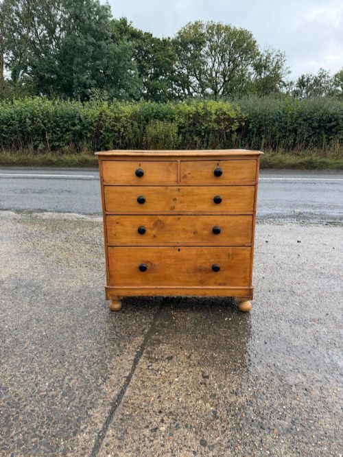 Victorian Pine 2 + 3 Chest of Drawers