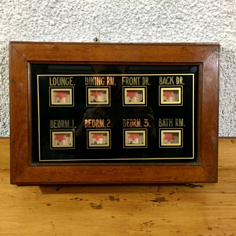 Edwardian Servants Bell Box in Mahogany Case 