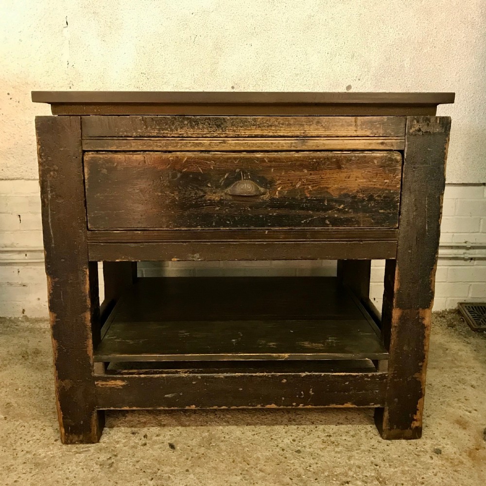 19th Century Printers Table in Original Finish