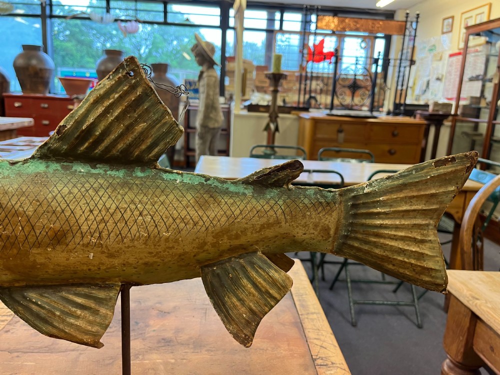 Early 20th Century Trade Sign in the Form of a Fish View II
