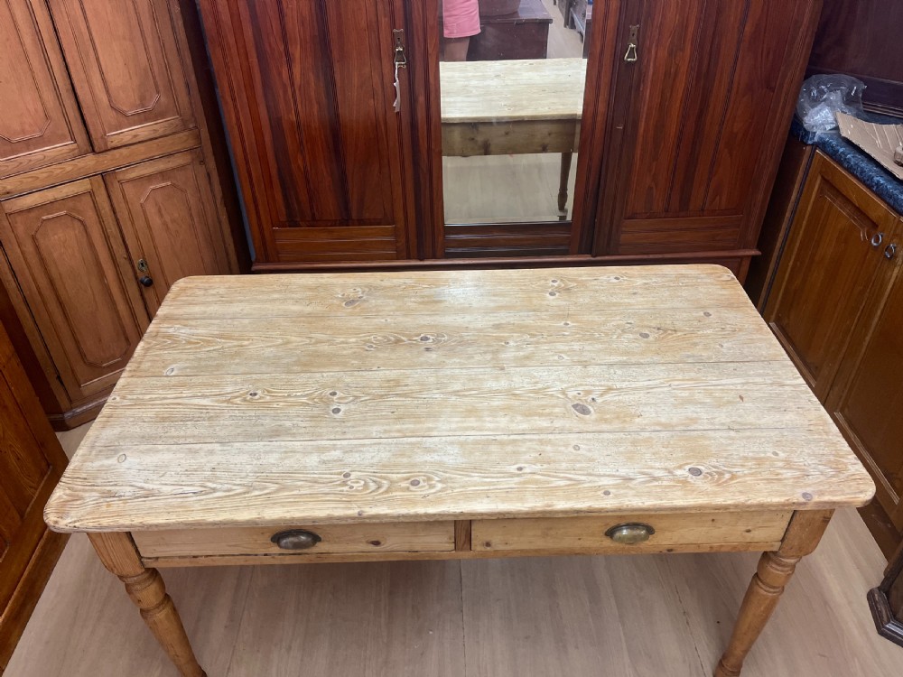 Victorian Pine Scrub Top Table  View II