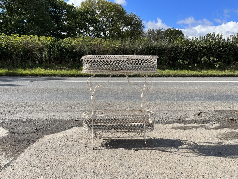 Victorian Wire Work Plant Stand with Original Zinc Trays  View VIII