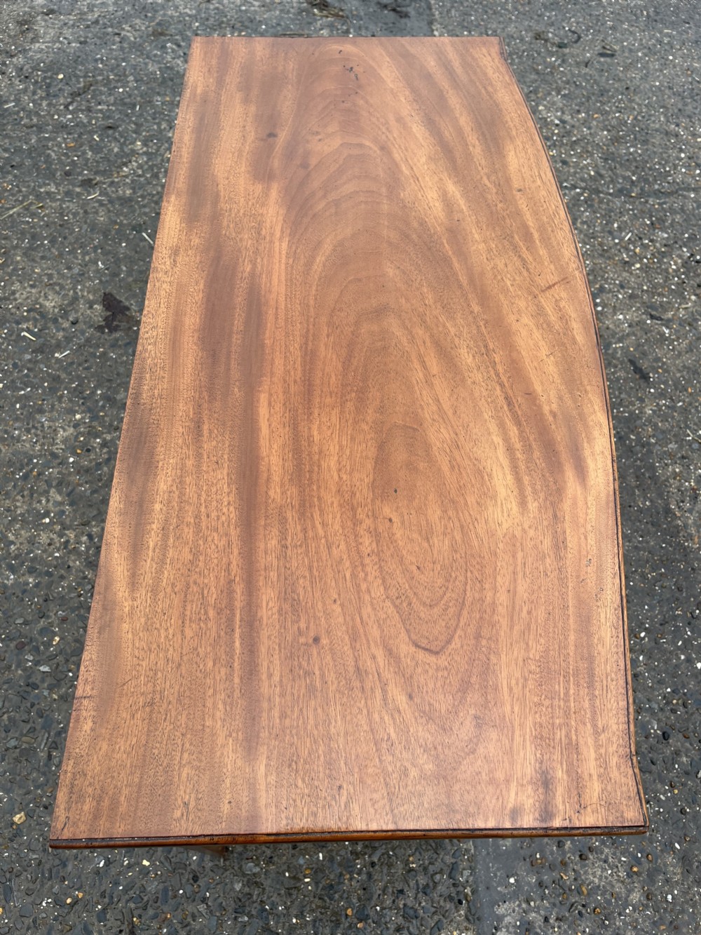 Victorian Mahogany Bow Front Side Table View IX