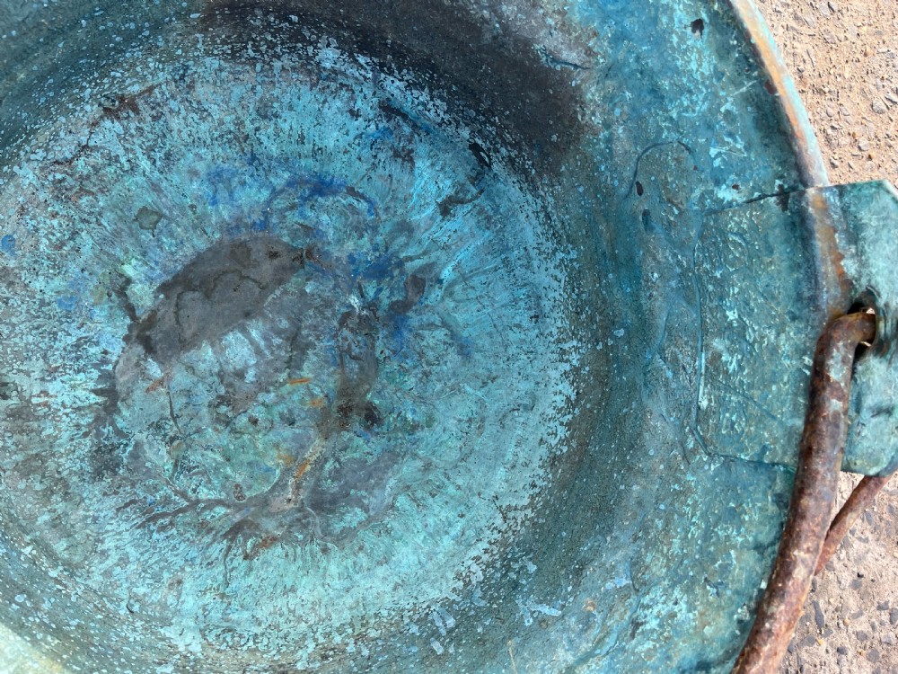 19th Century Copper Cauldron with Iron Handle View VIII
