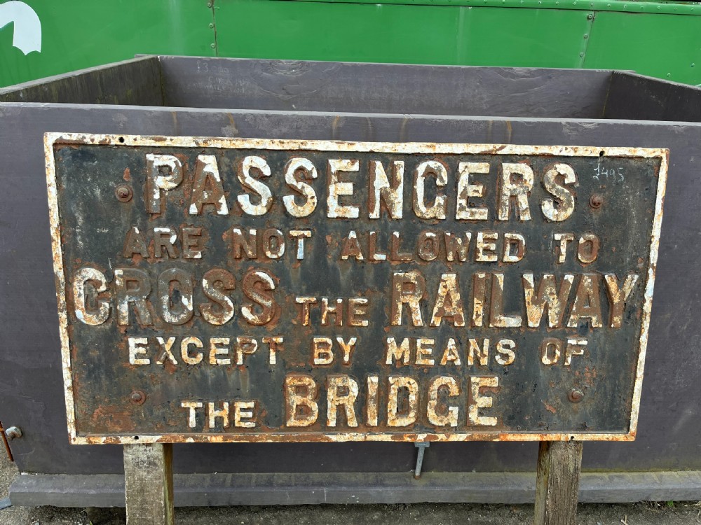 Early 20th Century Cast Iron Railway Bridge Sign