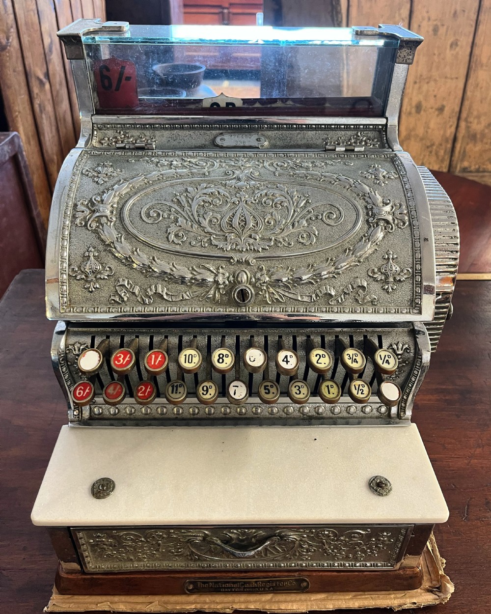 Circa 1900 Chrome Plated Cash Register