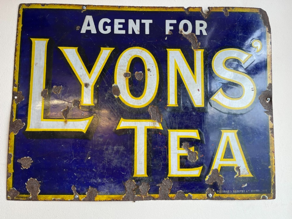 Circa 1920's 'Lyons Tea' Enamel Sign