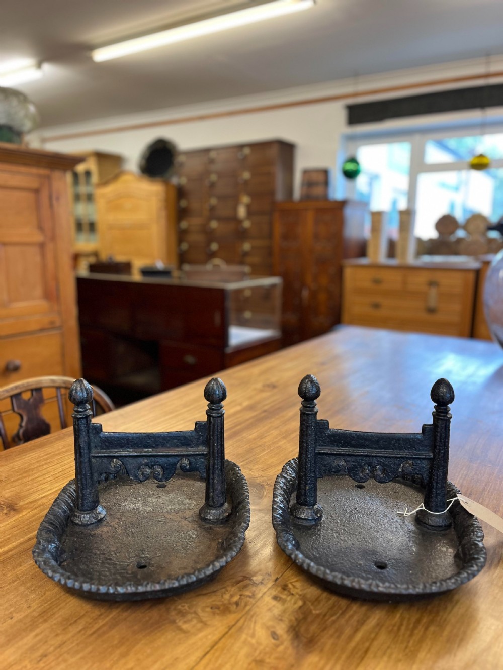 Pair of Victorian Cast Iron Boot Scrapes