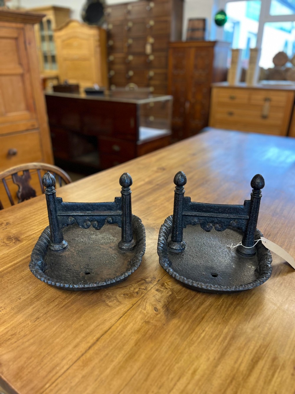 Pair of Victorian Cast Iron Boot Scrapes View II