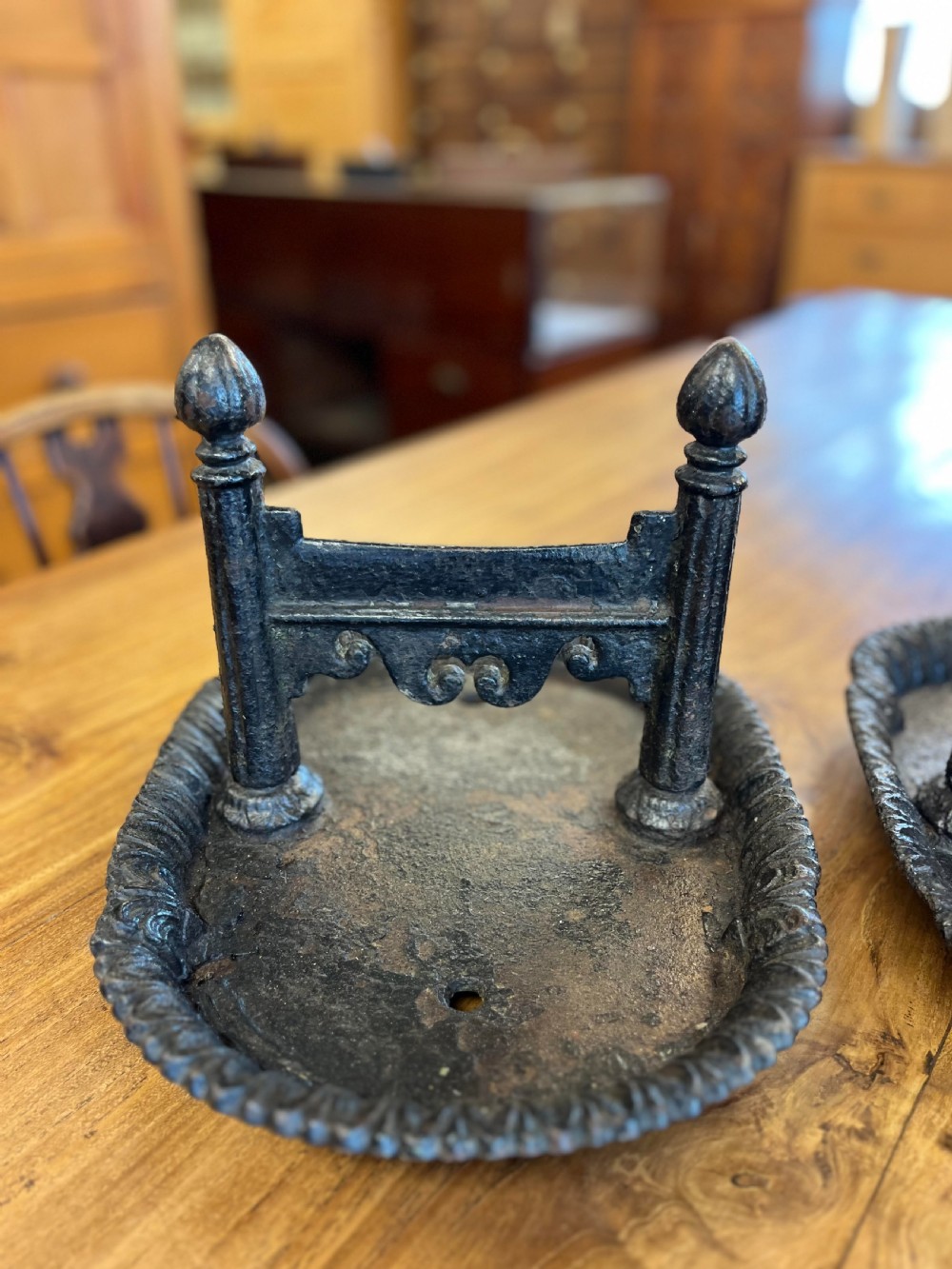 Pair of Victorian Cast Iron Boot Scrapes View III