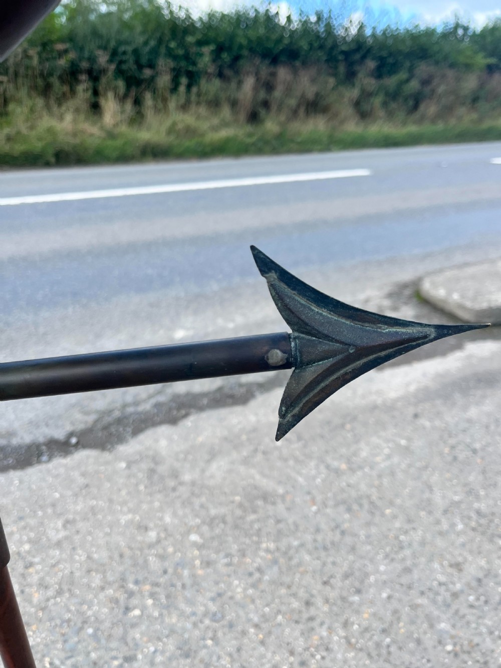 circa 1900 French Copper Goose Weather Vane  View XII